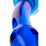 Двусторонний фаллоимитатор Sexus Glass, стекло, синий, 25 см