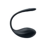Виброяйцо Satisfyer Ribbed Petal с пультом ДУ, черное, 7,8 см