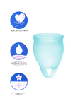 Менструальная чаша Satisfyer Feel Confident, 2 шт в наборе, силикон, синий